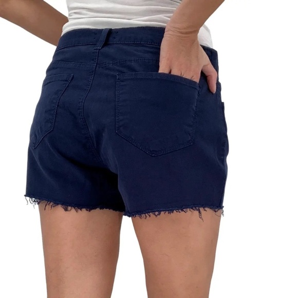 NWT L'Agence Ryland High Rise Navy Cut Off Shorts - Picture 11 of 11